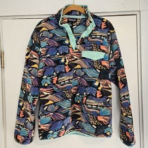 Patagonia womens synchilla fleece pullover Joy/Pitch Blue